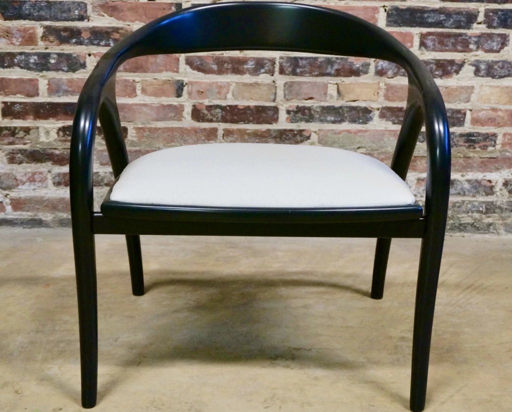 Black lacquer Italian side chairs