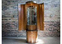 Tall Round Mid Century Bar Cabinet by Weiman