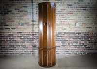 Tall Round Mid Century Bar Cabinet by Weiman