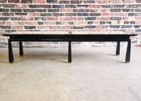 Black Lacquer and Terrazzo Bench