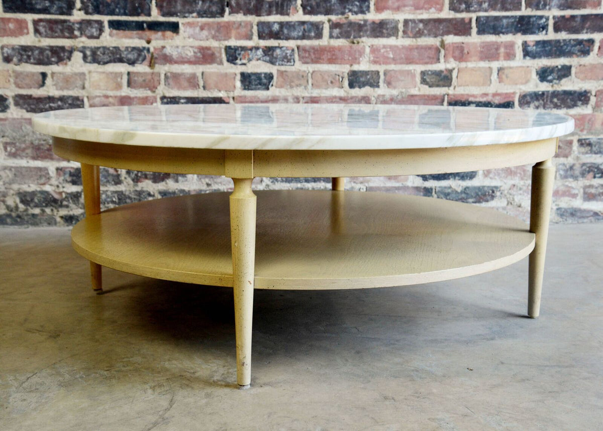 Round Marble Topped Coffee Table