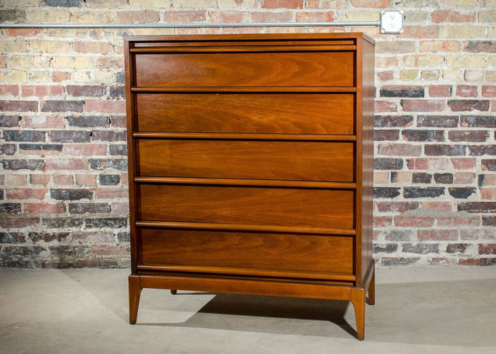 Lane Rhythm Mid Century Highboy Dresser in Teak